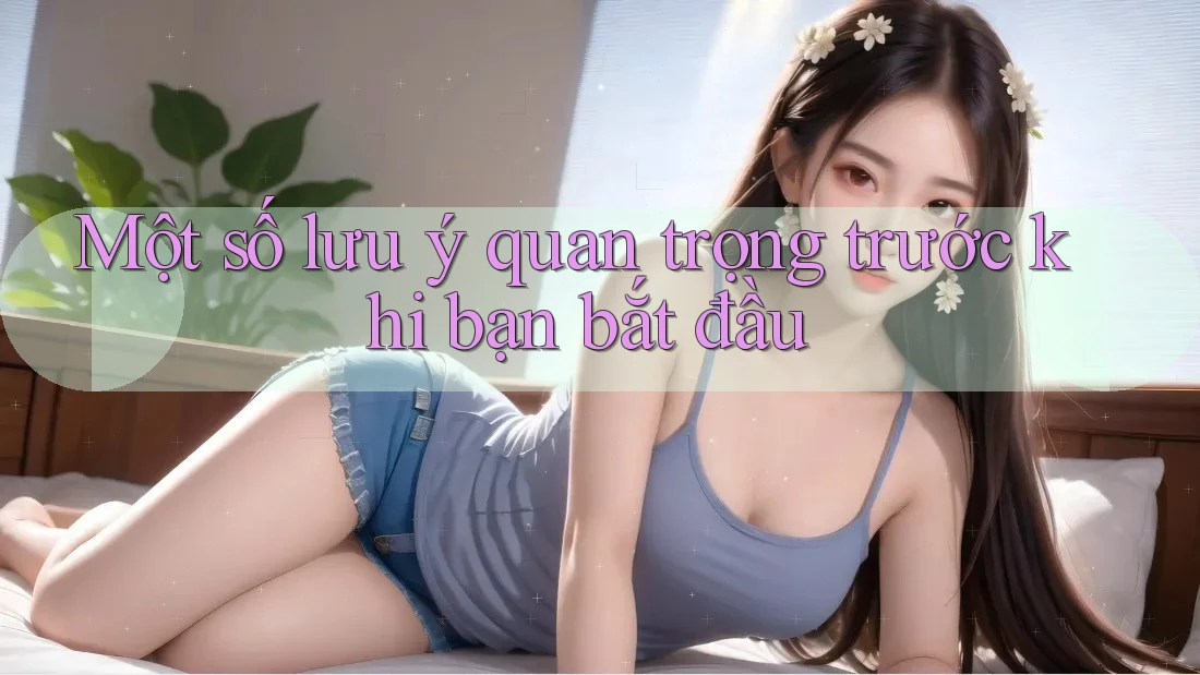 Một số lưu ý quan trọng trước khi bạn bắt đầu Một số lưu ý quan trọng trước khi bạn bắt đầu