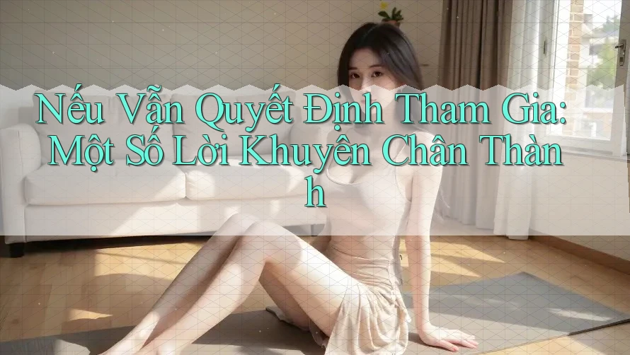 Nếu Vẫn Quyết Định Tham Gia: Một Số Lời Khuyên Chân Thành Nếu Vẫn Quyết Định Tham Gia: Một Số Lời Khuyên Chân Thành