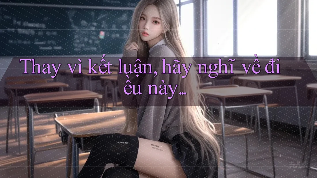 Thay vì kết luận, hãy nghĩ về điều này. . . Thay vì kết luận, hãy nghĩ về điều này. . .