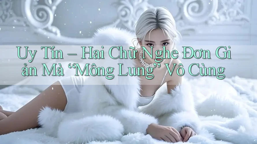Uy Tín – Hai Chữ Nghe Đơn Giản Mà “Mông Lung” Vô Cùng Uy Tín – Hai Chữ Nghe Đơn Giản Mà “Mông Lung” Vô Cùng