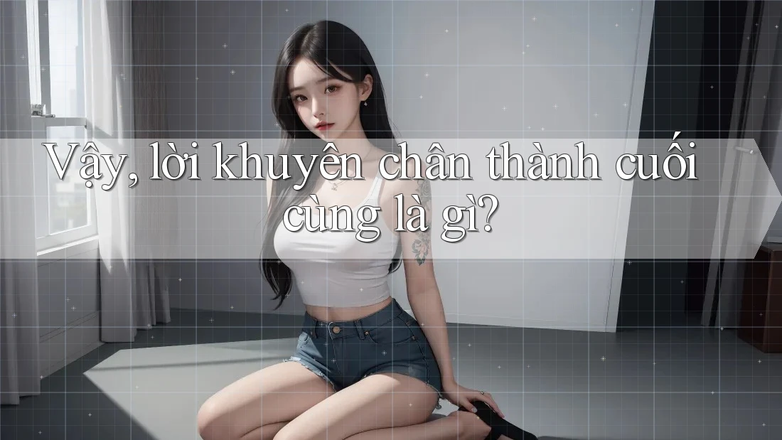 Vậy, lời khuyên chân thành cuối cùng là gì? Vậy, lời khuyên chân thành cuối cùng là gì?