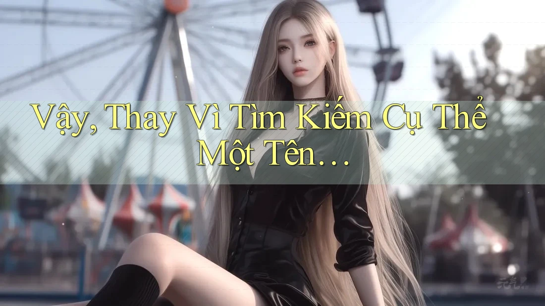 Vậy, Thay Vì Tìm Kiếm Cụ Thể Một Tên… Vậy, Thay Vì Tìm Kiếm Cụ Thể Một Tên…